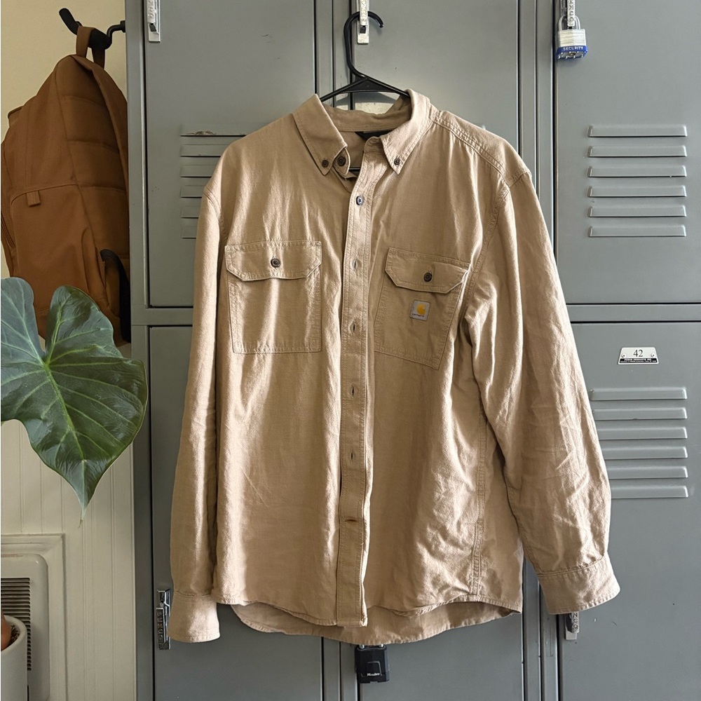 Carhartt Men's Loose Fit Midweight Chambray Long-Sleeve Shirt size L